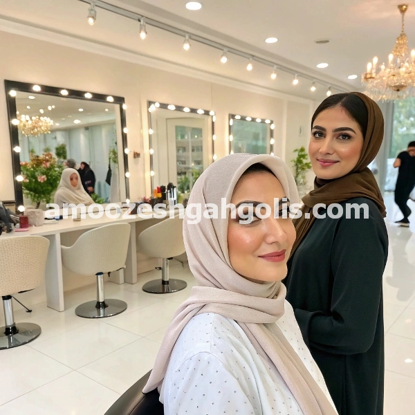 منیره ‏شهرستانی خدمات کلاس آرایشگری زنانه در مشهد هاشمیه